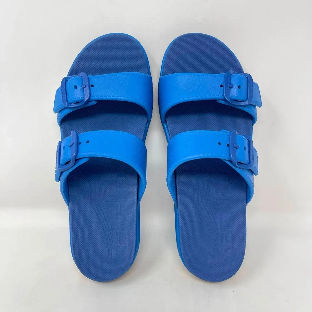 Dansko Kandi Comfort Wedge Sandals Womens 40 Blue Molded EVA Comfort 2-Strap